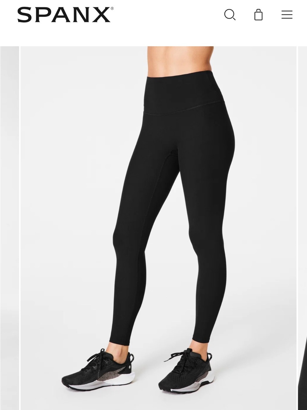 SPANX smooth on form - High-Waist Black Sculpting Leggings